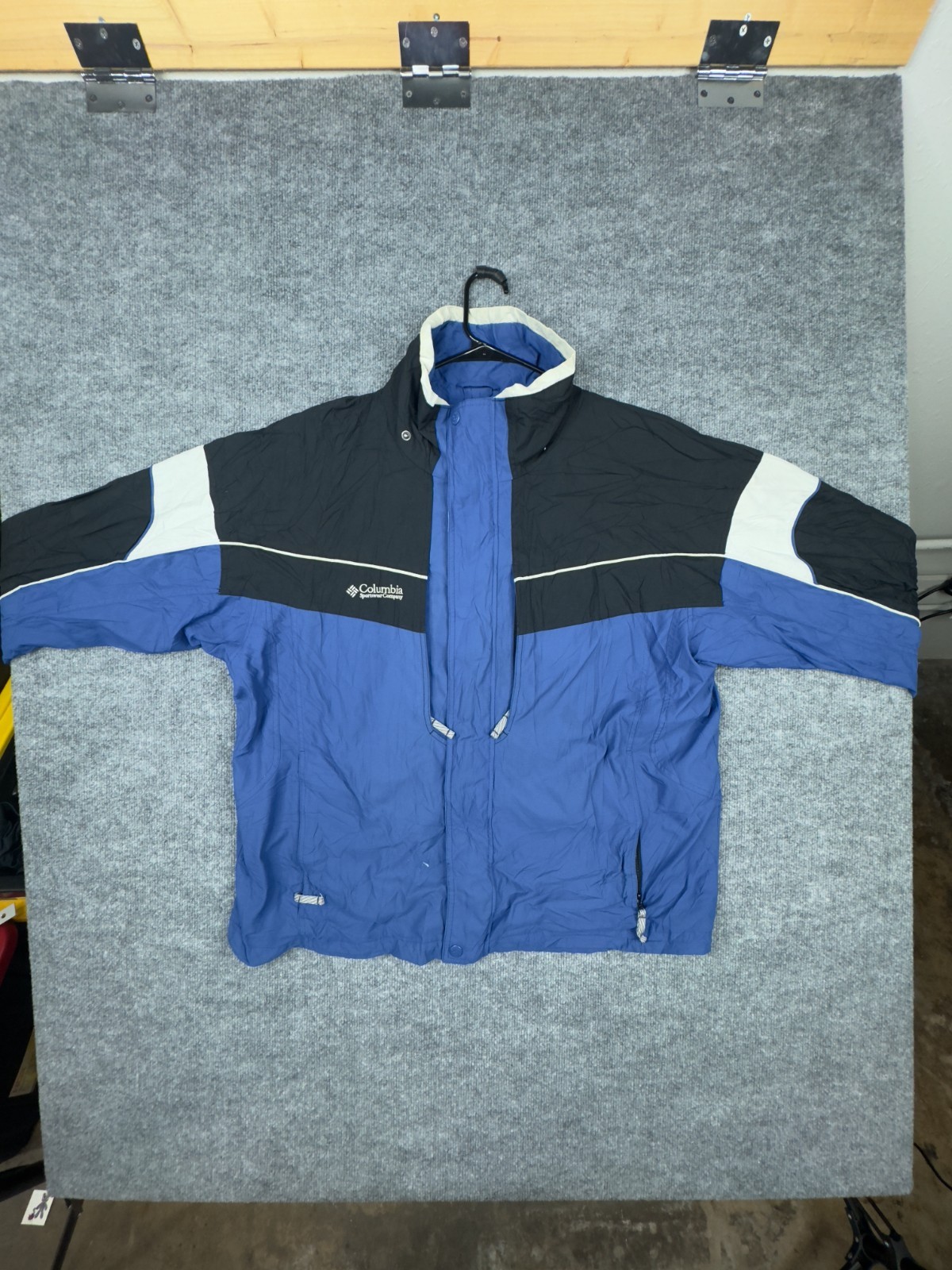Columbia CORE Interchange Jacket Men’s XL Blue Black Vintage Style Ski Shell