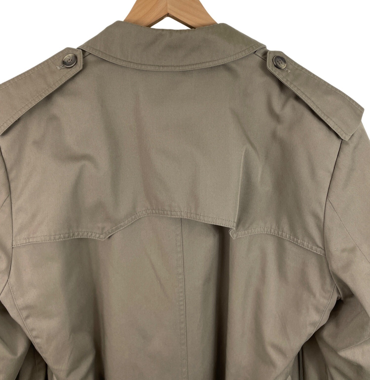 Arnie II Trench Coat Mens 44L Khaki Zip Out Lining Pockets Belted Vintage