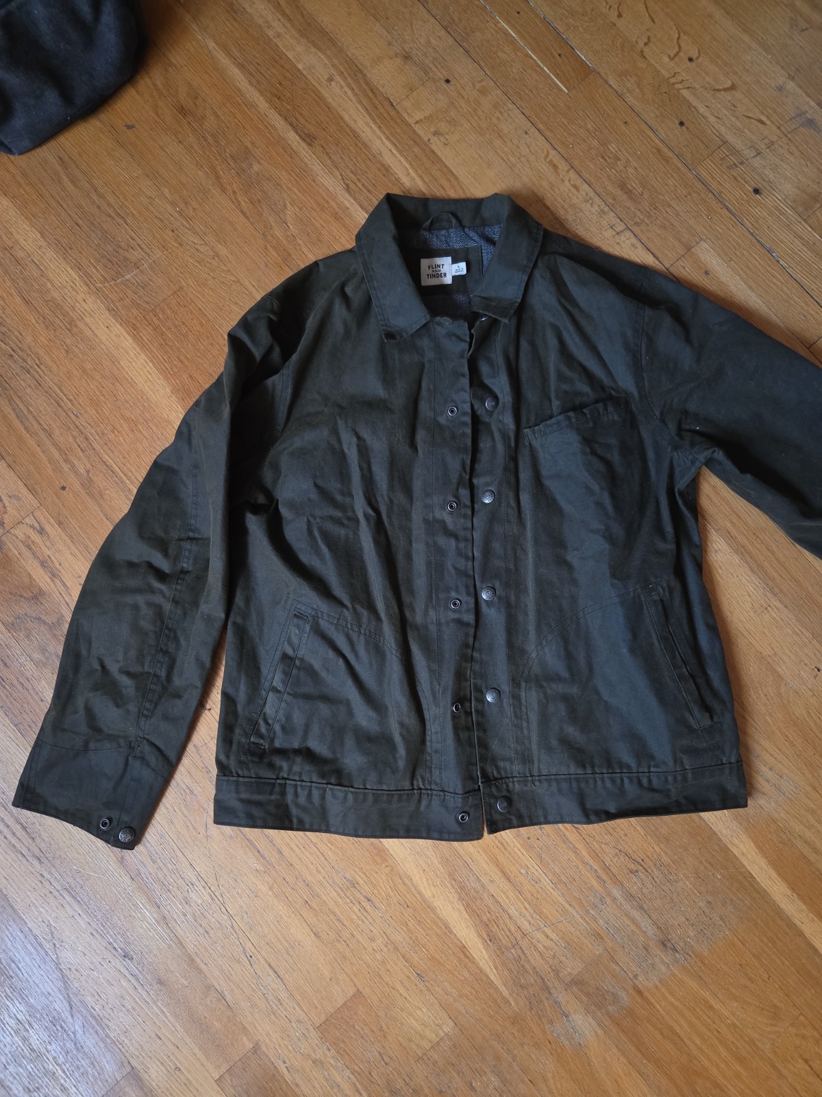 Flint and Tinder Huckberry James Waxed Jacket Men’s Large Green