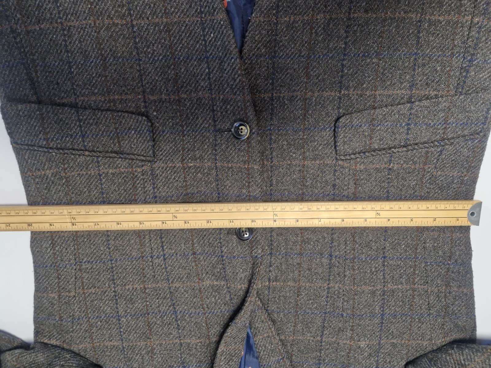 Mens Broadstone Brothers Overcheck Twill Tweed Blazer Jacket Medium UK 42R