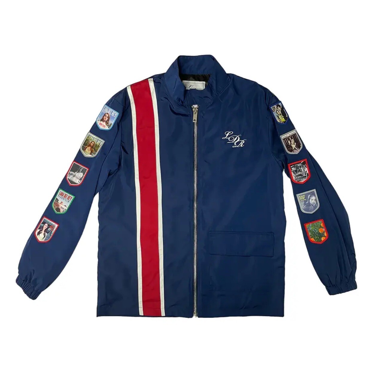 LANA DEL REY Racing Jacket With Sleeve Patches Size Medium Ships Today!
