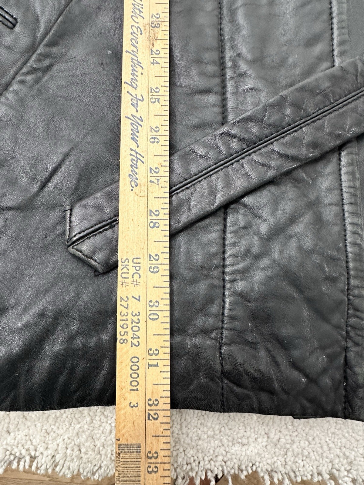 Vtg Express Leather Trench Coat Jacket M Black Belted Genuine Leather Thinsulate