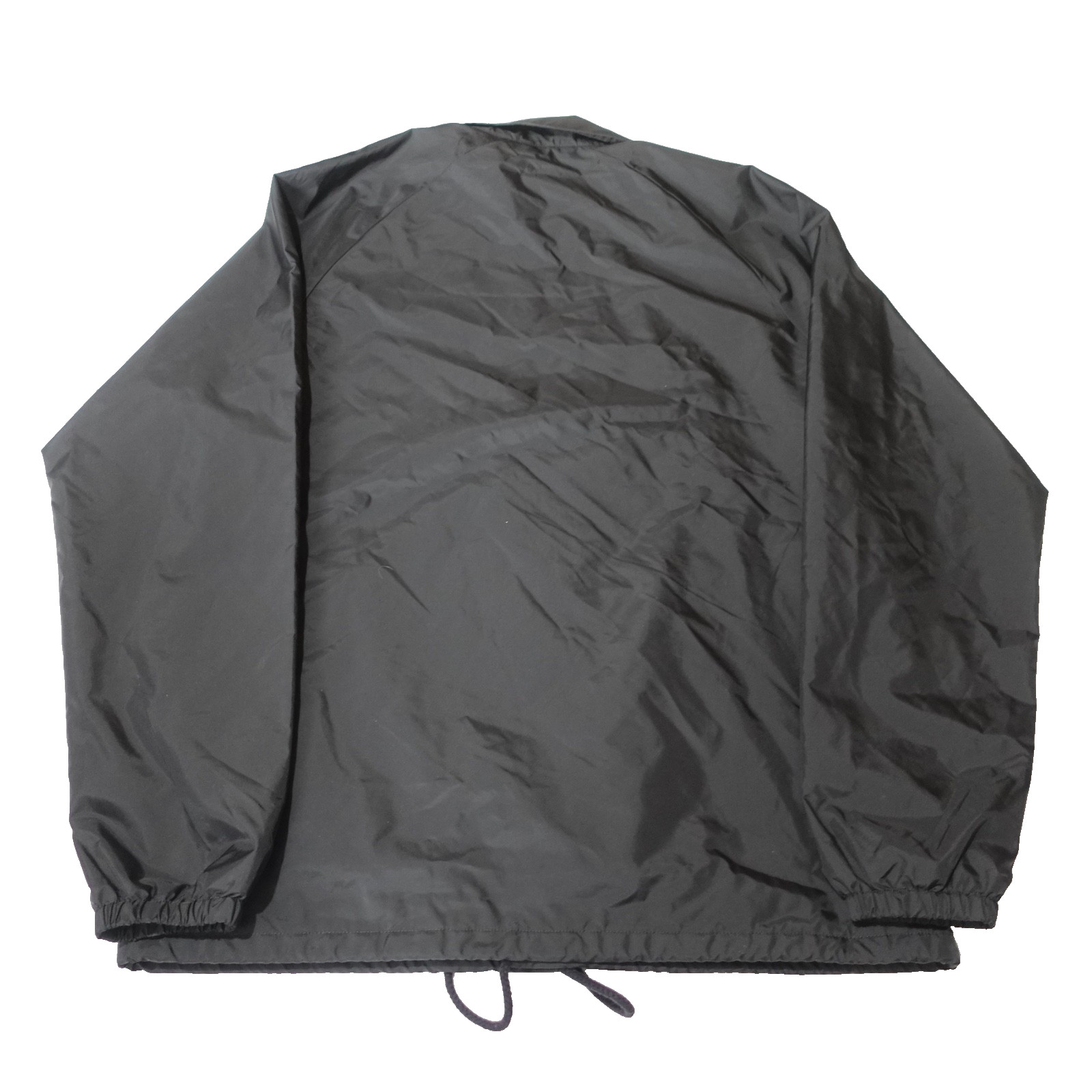 Vans Jacket Mens M Black Windbreaker Collared Lined Snap Pockets Drawstring
