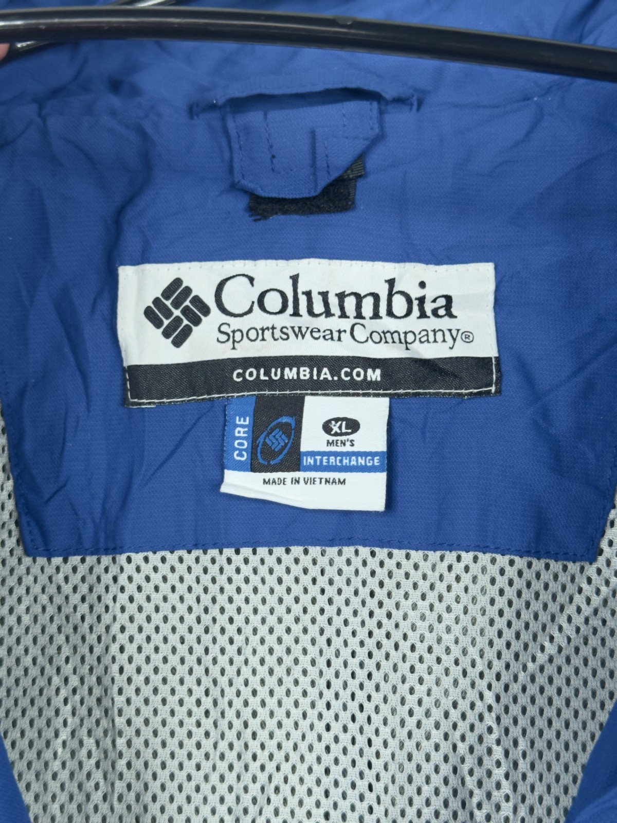 Columbia CORE Interchange Jacket Men’s XL Blue Black Vintage Style Ski Shell