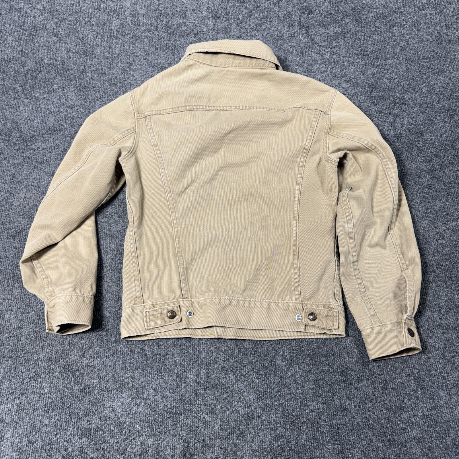 Vintage Levi’s Jacket Mens Small 34 Beige Denim Trucker Jean Button Big E USA