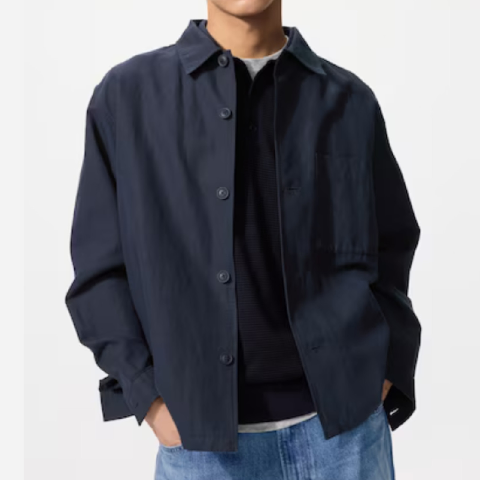 UNIQLO Cotton Linen Shirt Jacket 4 Colors XS~4XL Men Unisex New Japan