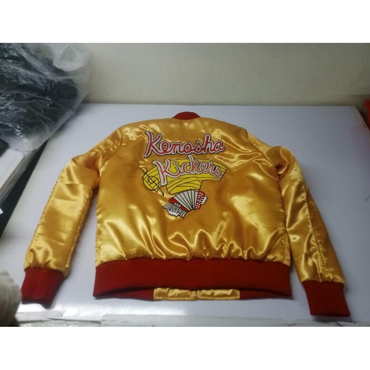 Gus Polinski Kenosha Kickers Jacket Home Alone 90s Satin Bomber Men’s Coat