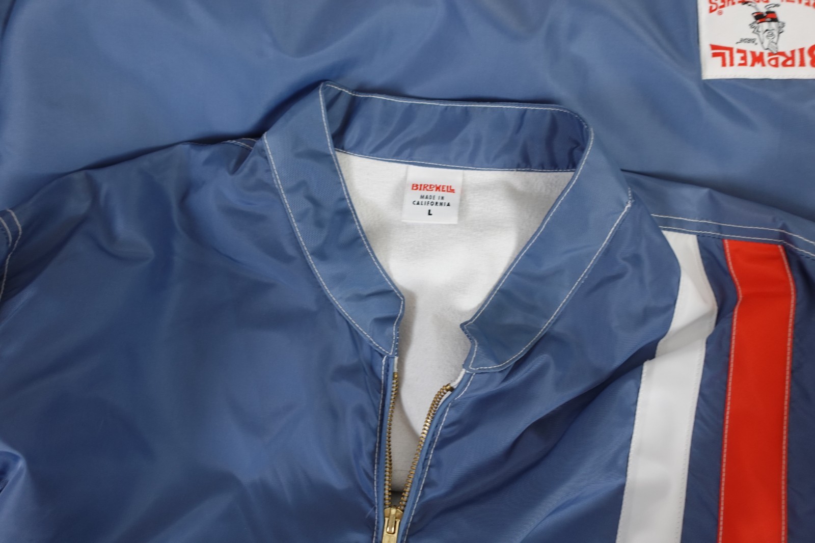 Birdwell Beach Britches Mens Racing Jacket Size Large Full Zip Casual USA Lined