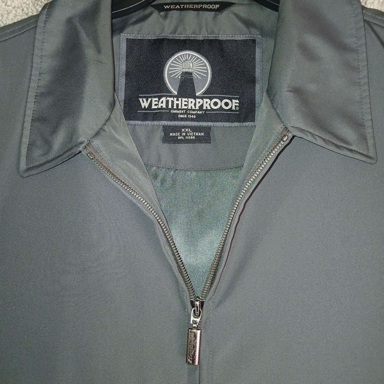 Vintage Weatherproof Garment Company Men’s Size XXL Gray Jacket Windbreaker