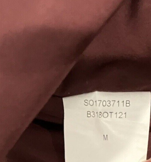 Bonobos Men’s Jacket Medium Full Zipper Covered Snaps Burgundy Drawstring Waist