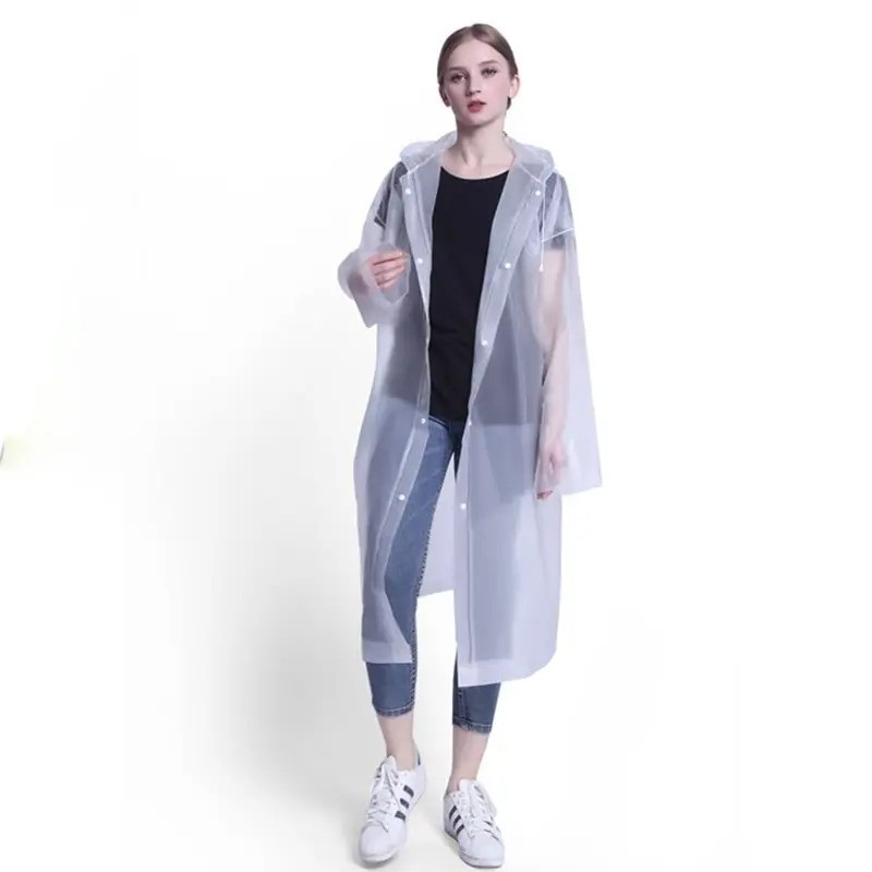 Unisex Adult Waterproof Raincoat Rain Coat Hooded Jacket Poncho Rainwear Camping