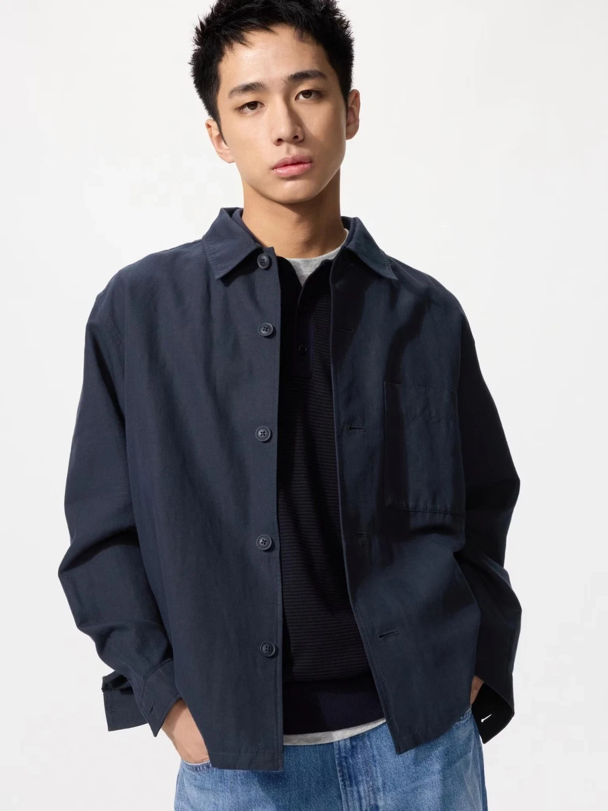 UNIQLO Cotton Linen Shirt Jacket 4 Colors XS~4XL Men Unisex New Japan