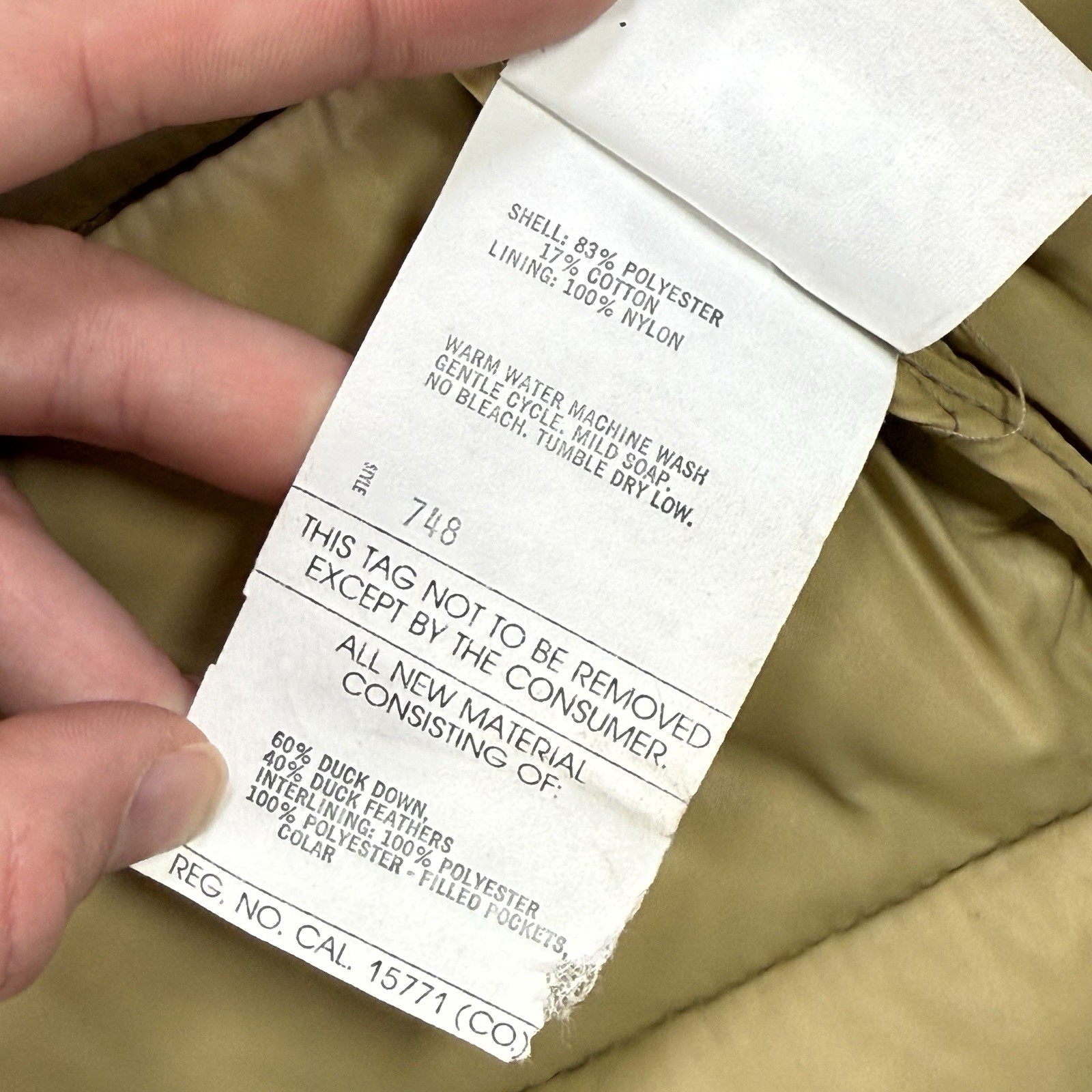 Vintage 10X Vest Mens Medium Khaki Tan Duck Down Puffer Flip Pocket Outdoor