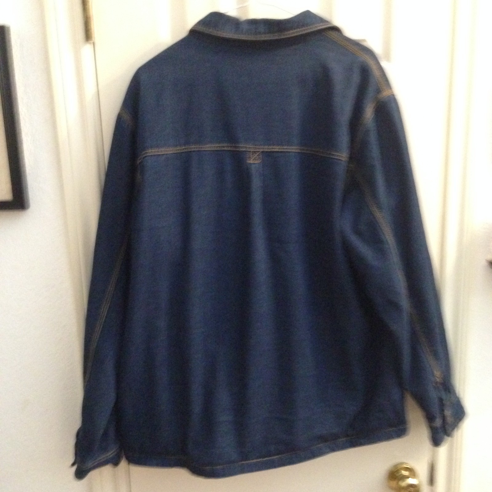 Vintage Duke Haband Men ’s Blue Denim Jean Jacket Size Large Lined EUC