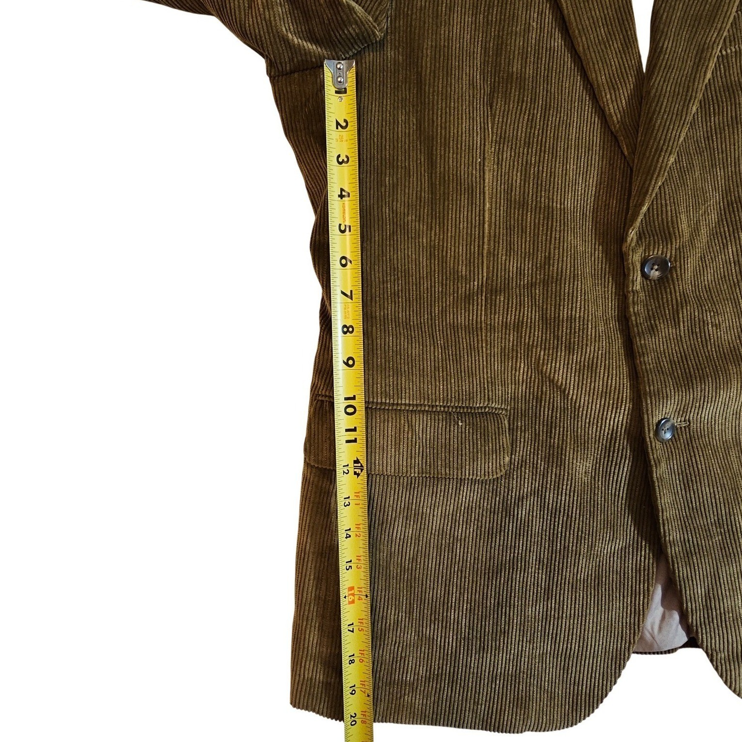 Dockers Brown Corduroy Blazer Jacket Size 44L Two Button Cotton
