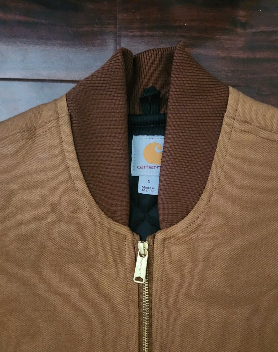 Big Sky Season 2 Carhartt Brown Cotton Zip Lined Vest w/ Pockets Stand-Up Collar