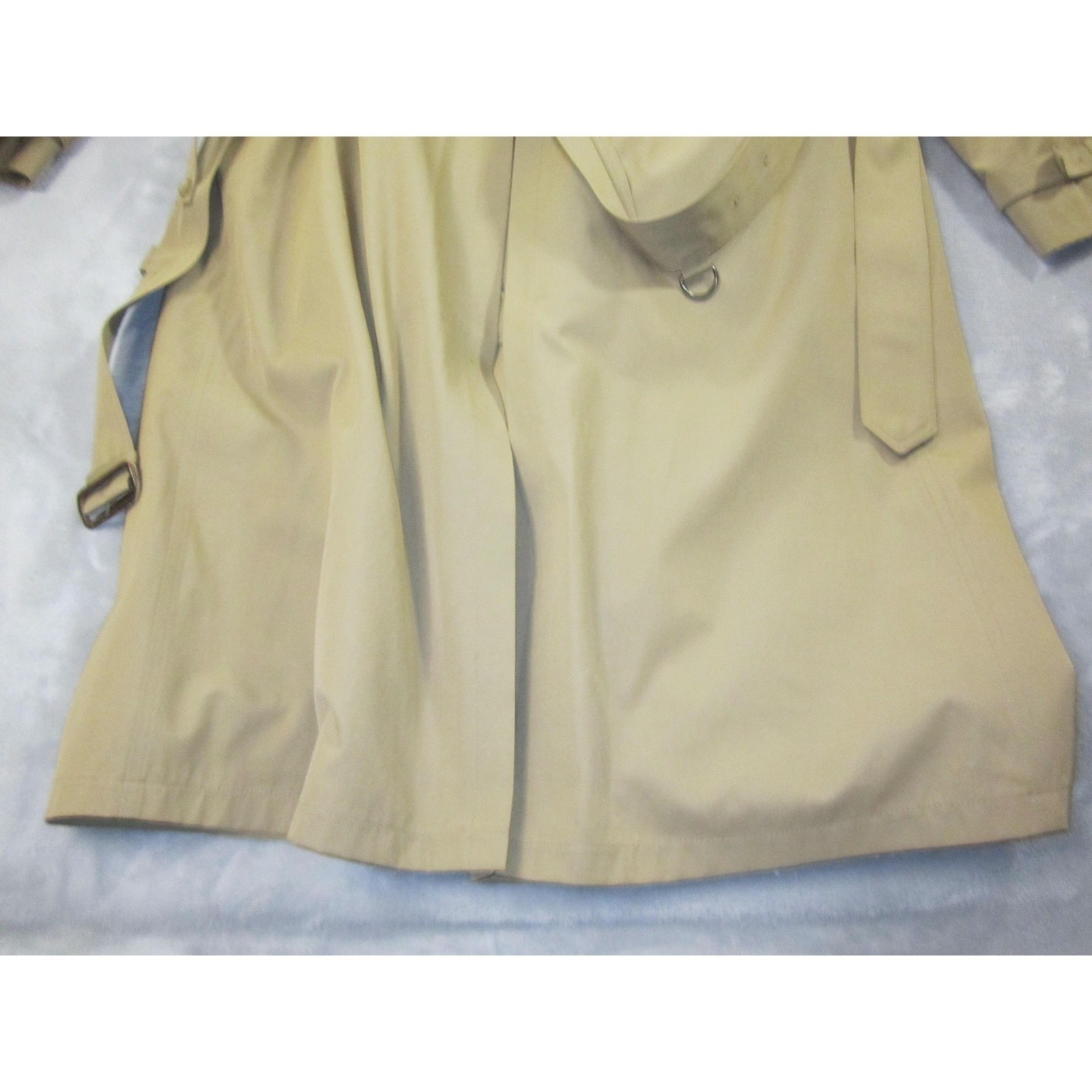 Marshall Field’s Trench Coat Mens 46 Long Tan Belted Wool Liner Made in USA