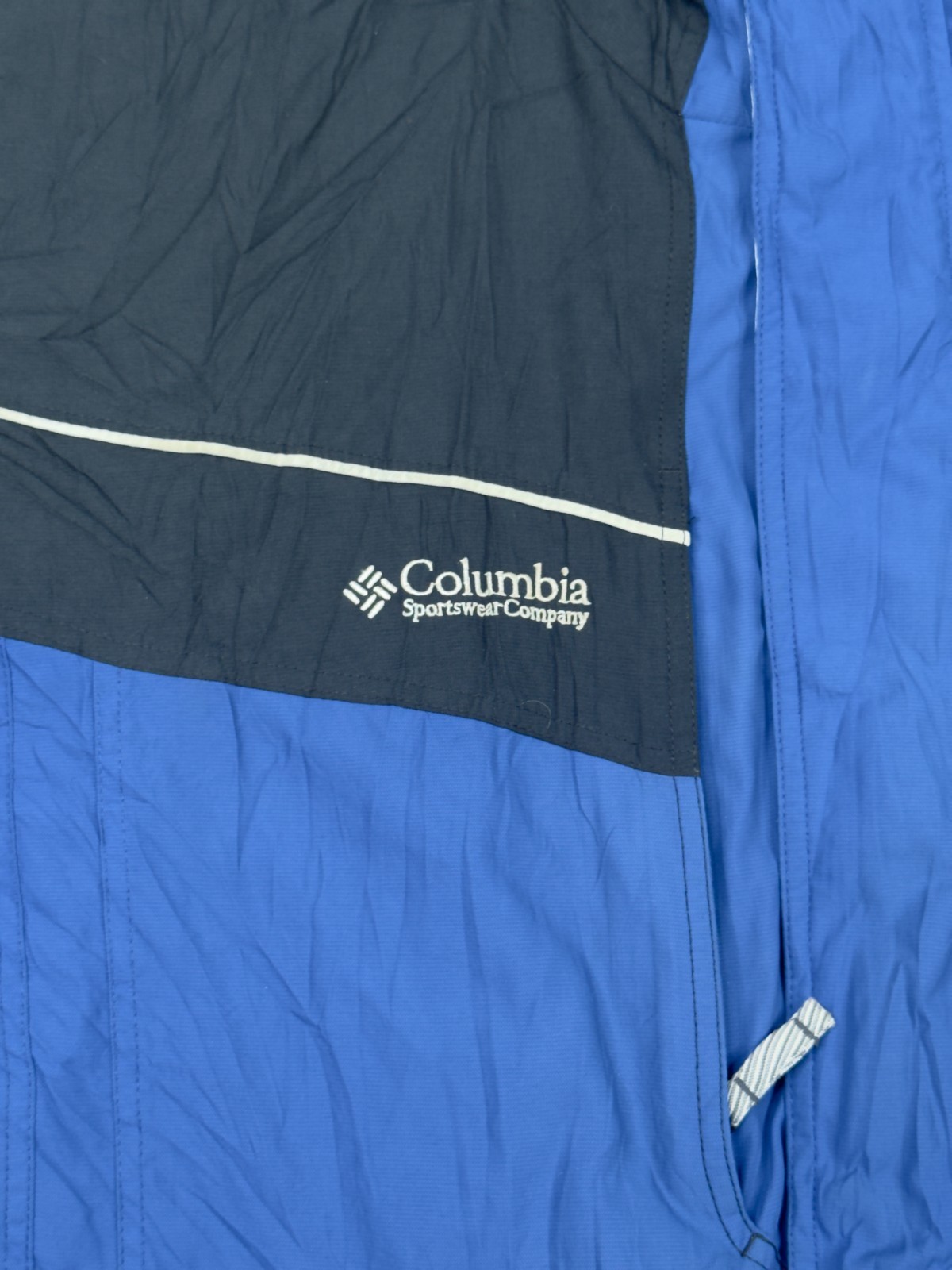 Columbia CORE Interchange Jacket Men’s XL Blue Black Vintage Style Ski Shell