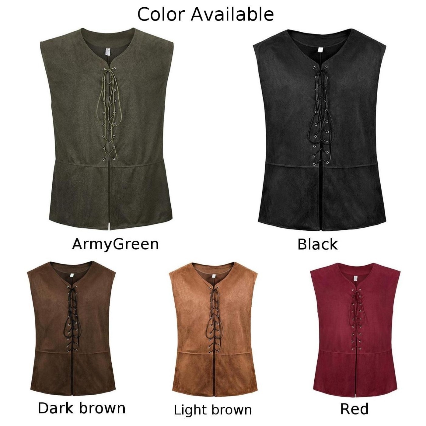 Stylish Lace up Waistcoat for Men’s Medieval Renaissance Steampunk Vest