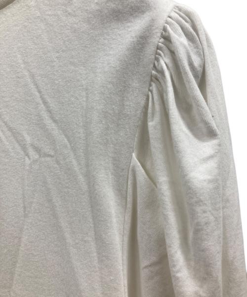 CELERI Women’s White Cotton Puff T-Shirt, Relaxed Fit, Short Sleeve