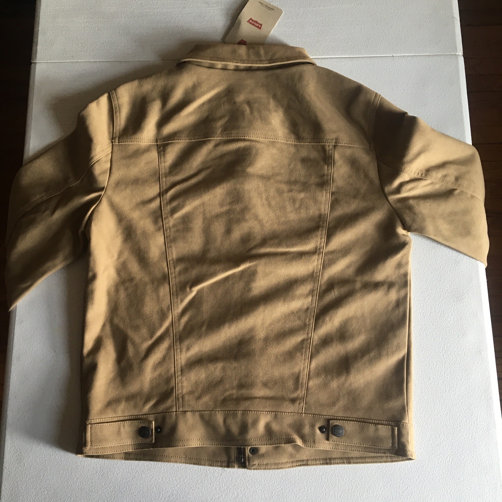 Levis Trucker Jacket Mens Brown Levi’s Faux Cow Suede Trucker Jacket Size S