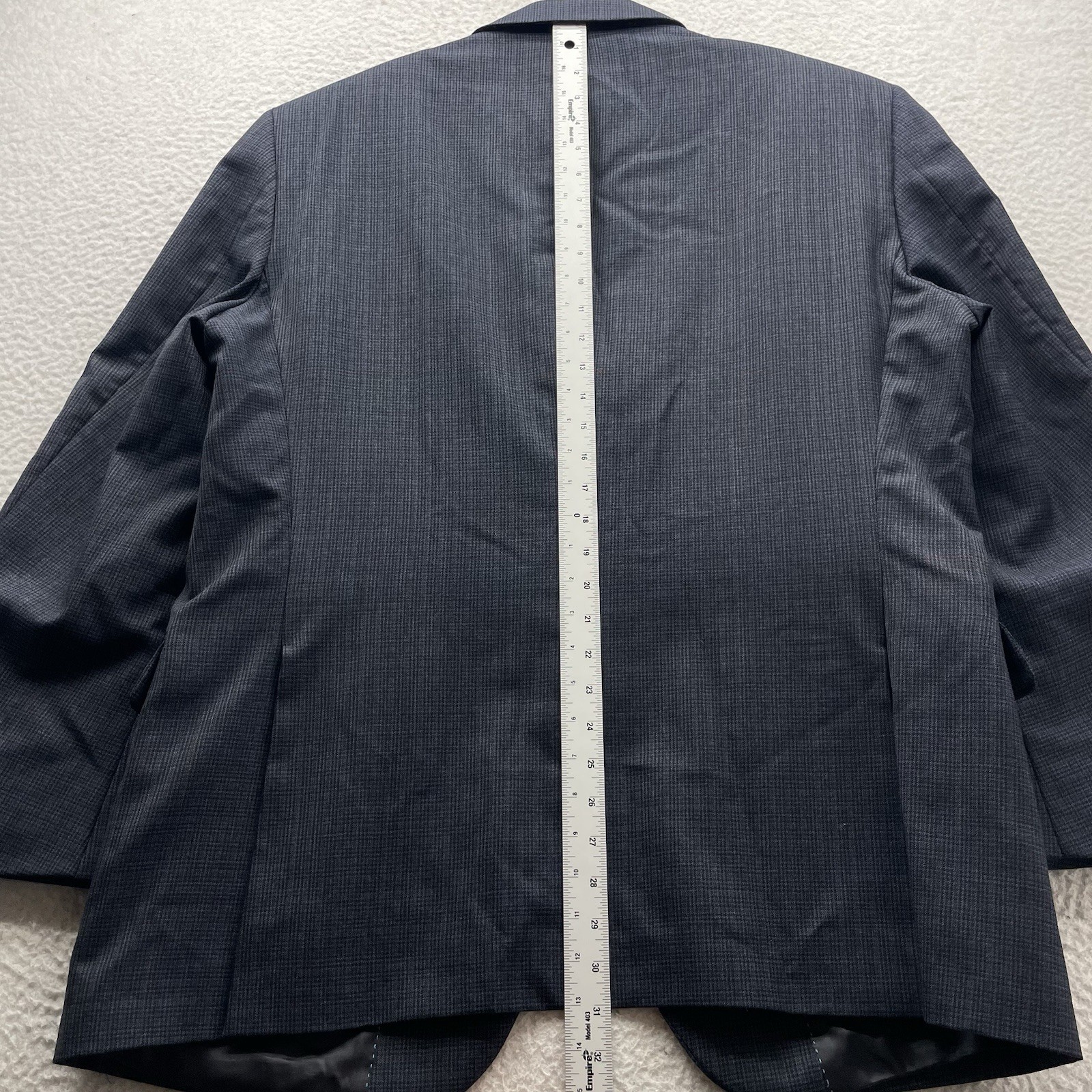 Peter Millar Blazer Mens 46R Wool Navy Blue Houndstooth Check Double Vent Canada