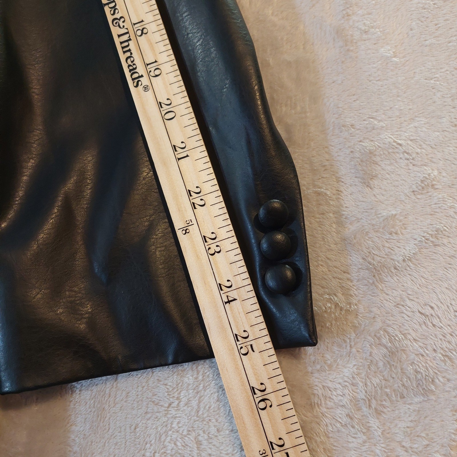 Vintage Mens Black Faux Leather Blazer Jacket Business Casual Party size XXLT