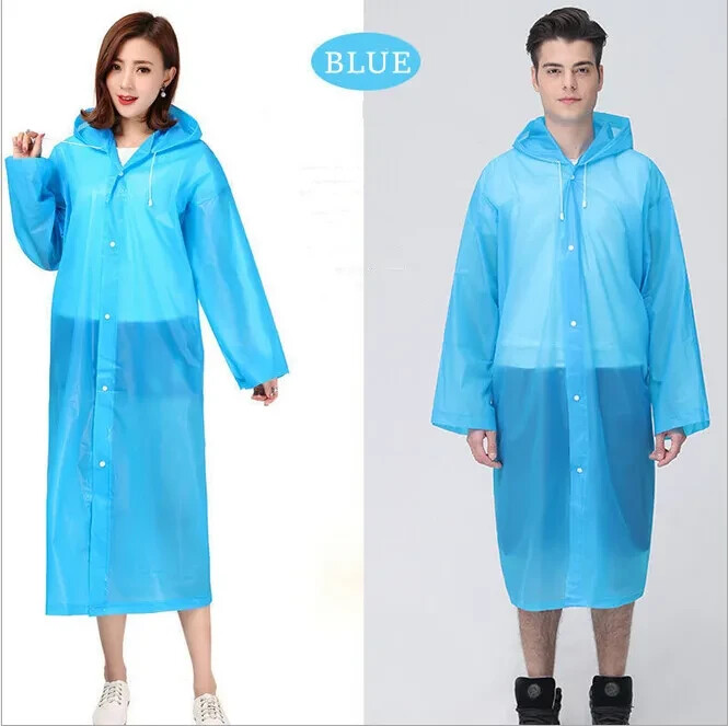 Raincoat Waterproof Poncho Reusable EVA Adult Camping Festival Rain Coat Jackets