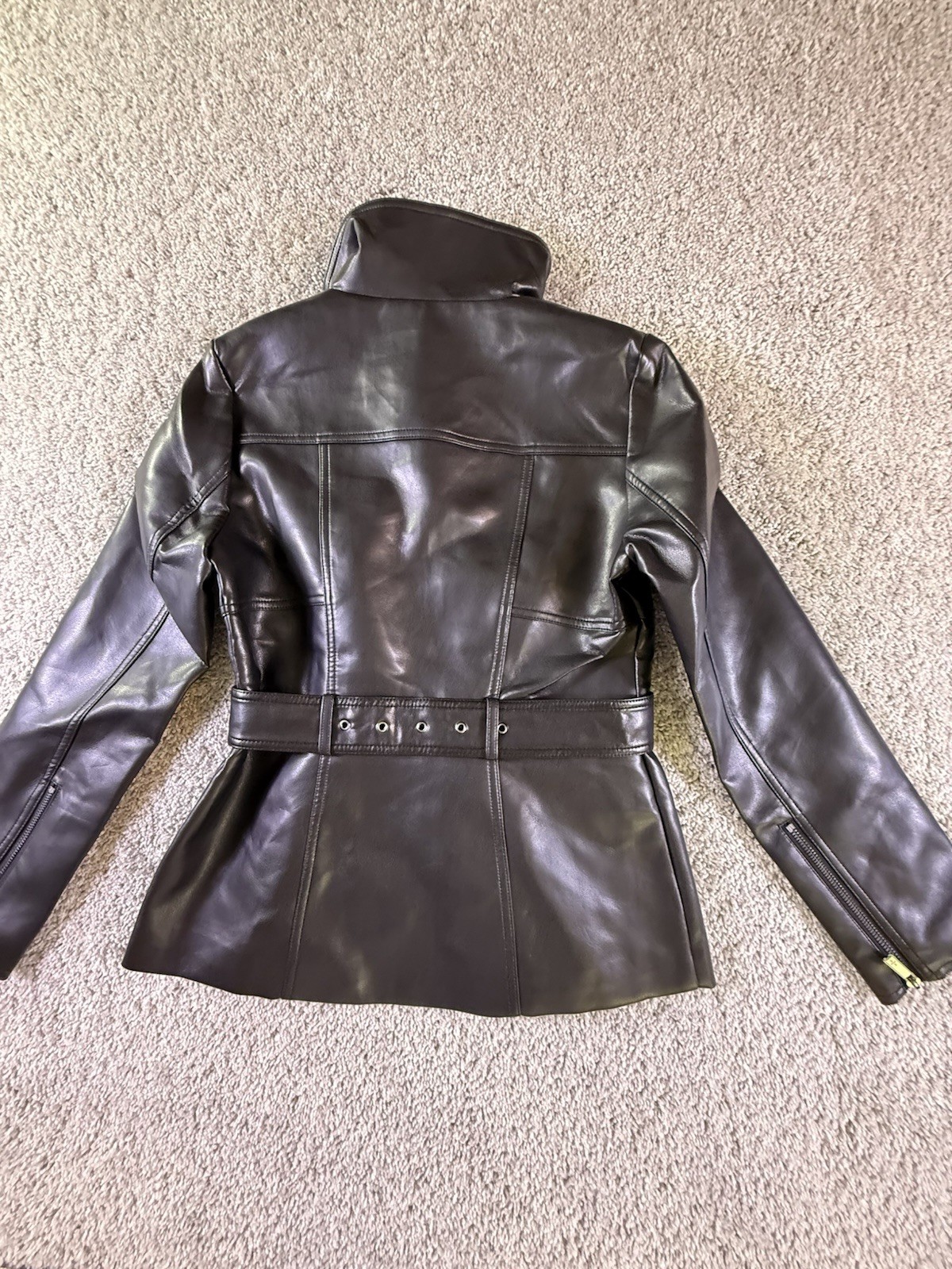 Kenneth Cole Men’s Poly Jacket Size XXL Black Belted NWOT