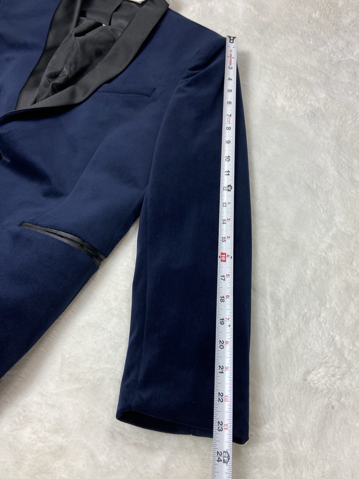 Zara Man Navy Velvet Blazer Jacket Tuxedo Men Dinner Evening Tux – Size 44 EUC