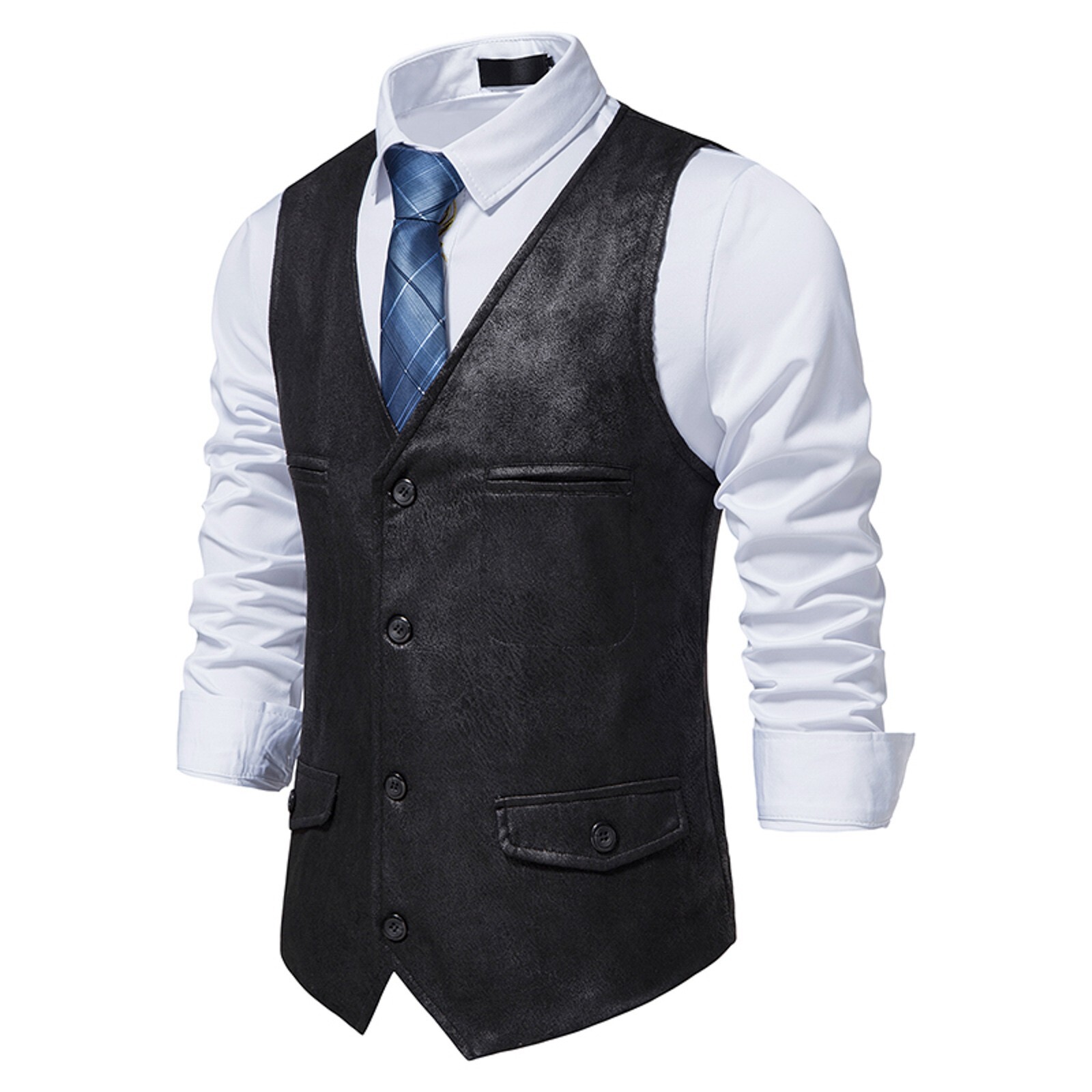 Men’s Fashion Solid Single Breasted Formal Smart Casual Suit Waistcoat Vest New