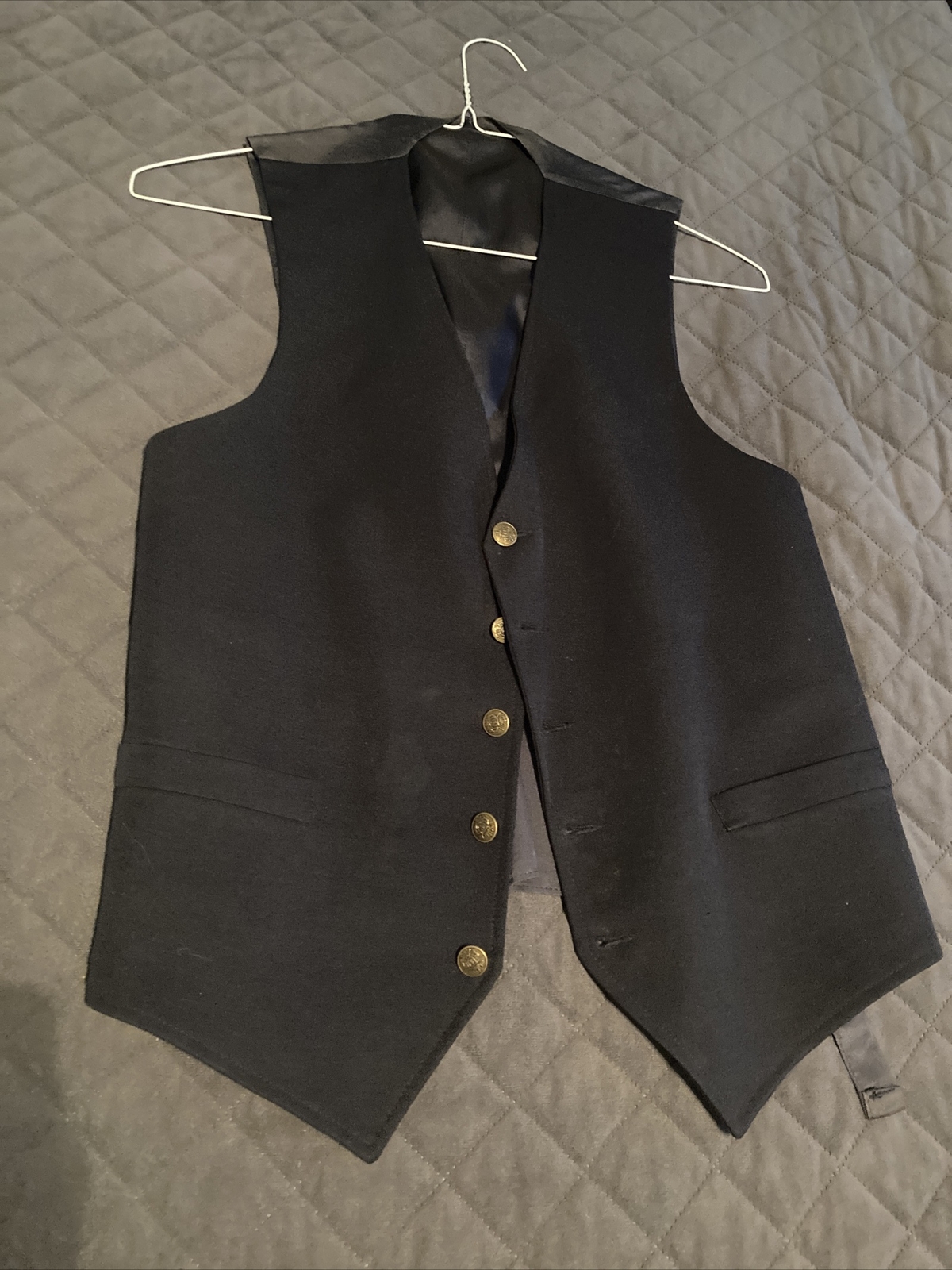 Medium Black Formal Suit Waistcoat Vest