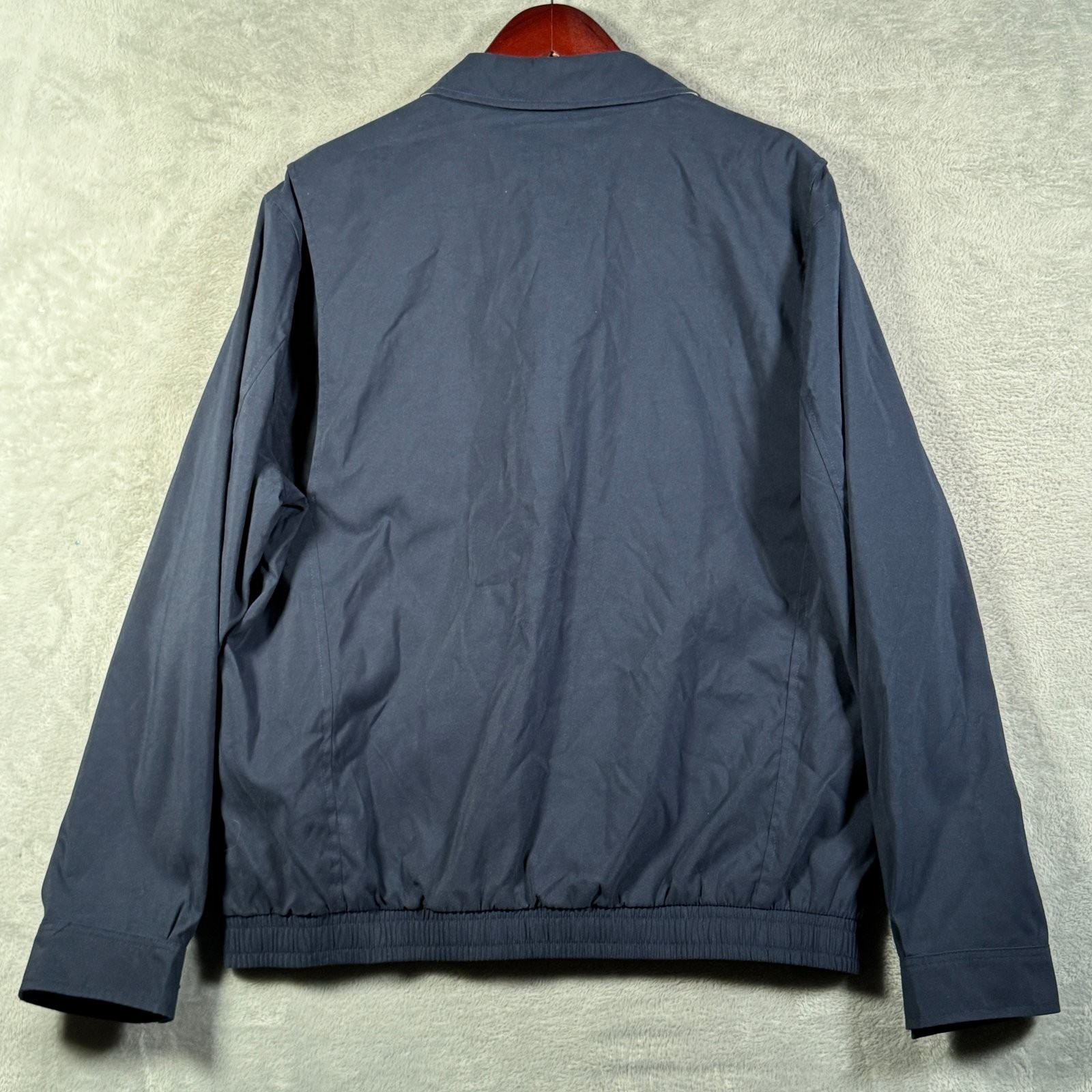 Polo Ralph Lauren Jacket Mens L Blue Bi Swing Windbreaker Check Lined $185