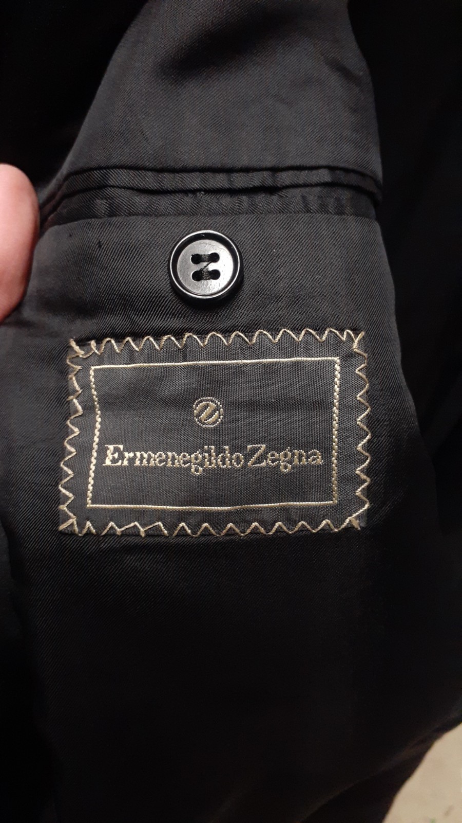 Ermenegildo Zegna 42 Short 1 Button Black Silk Dinner tuxedo jacket Shawl Collar