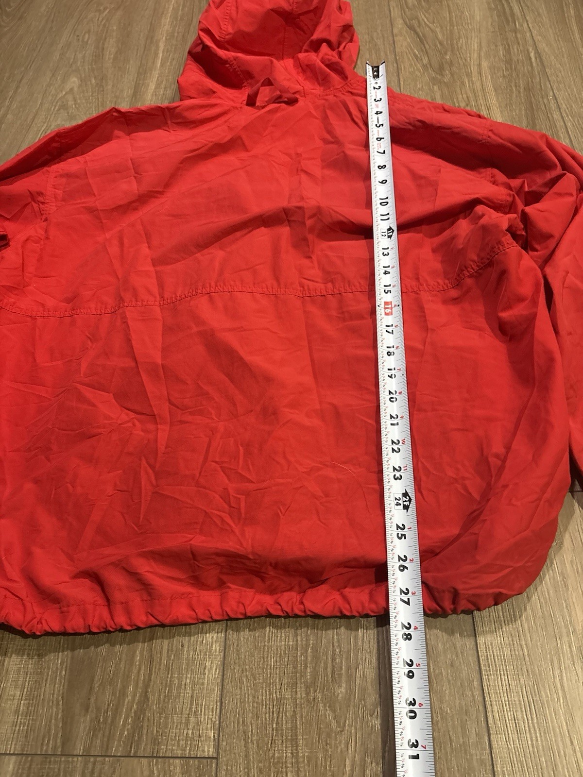 Patagonia Men’s Red Hooded Anorak Jacket Pullover Half Zip Size M 85210