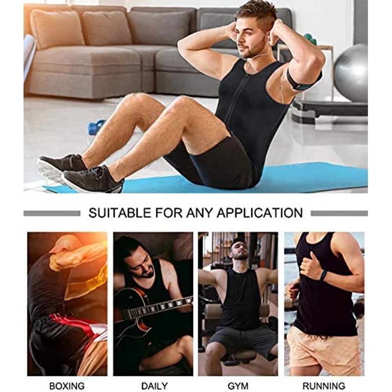 Gynecomastia Compress Tank Tops Men’s Slim Body Shaper Vest Athletic Sauna Suits