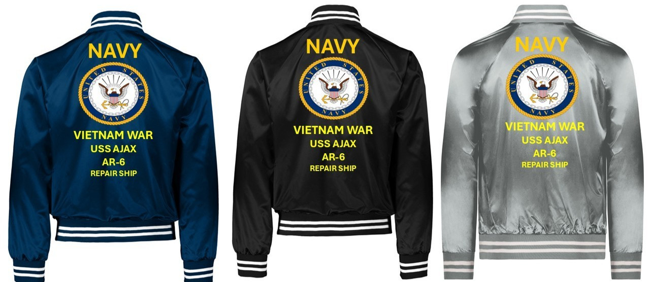VIETNAM* USNS CORPUS CHRISTI BAY * SI*VINYL*SATIN JACKET*NAVY OFFICIAL LICENSE