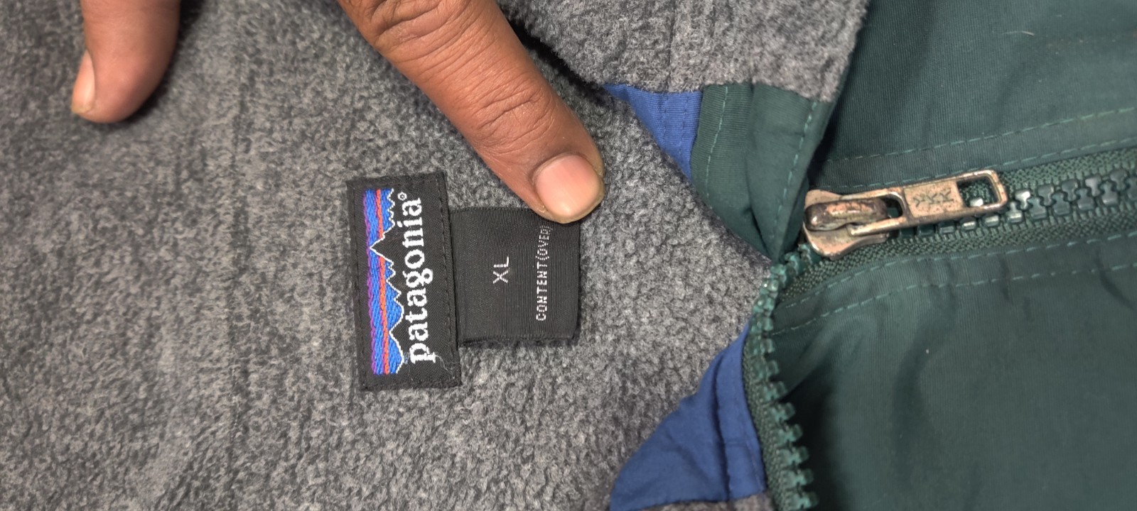 Patagonia Men’s Green Fleece Lined Bomber Jacket Full Zip Outdoor Casual Coat