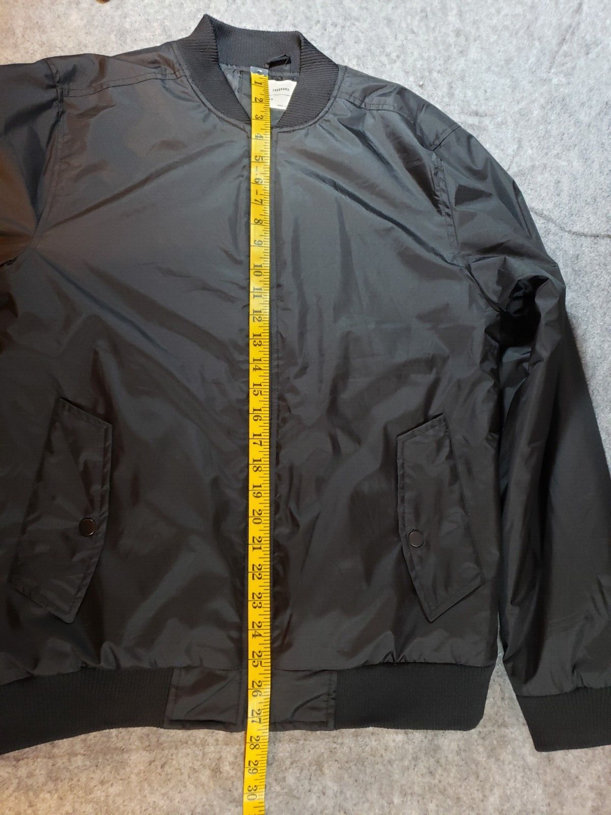 ZAK Brand Los Angeles Full Zip Bomber Jacket Men Size (M) Black Urban Polyester