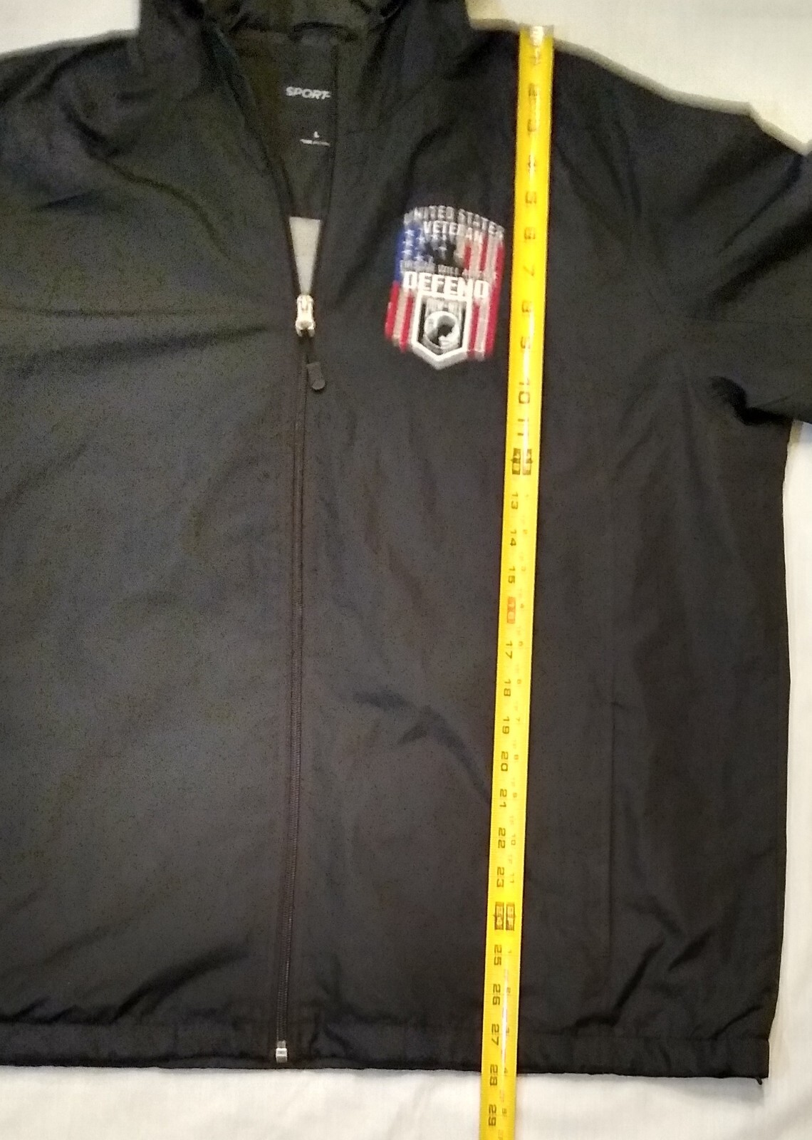 United States Veteran POW * MIA Sport-Tek Jacket Black Size L Large Windbreaker