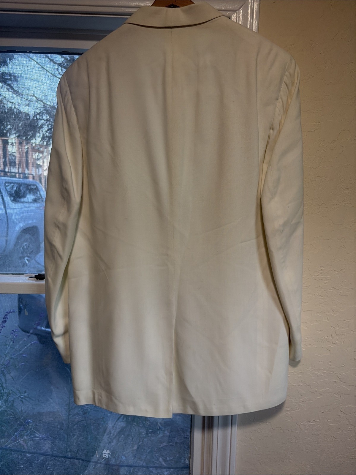 Vintage 1960s Irv Lewis Men’s White Dinner Smoking Jacket Size 42 Made In USA