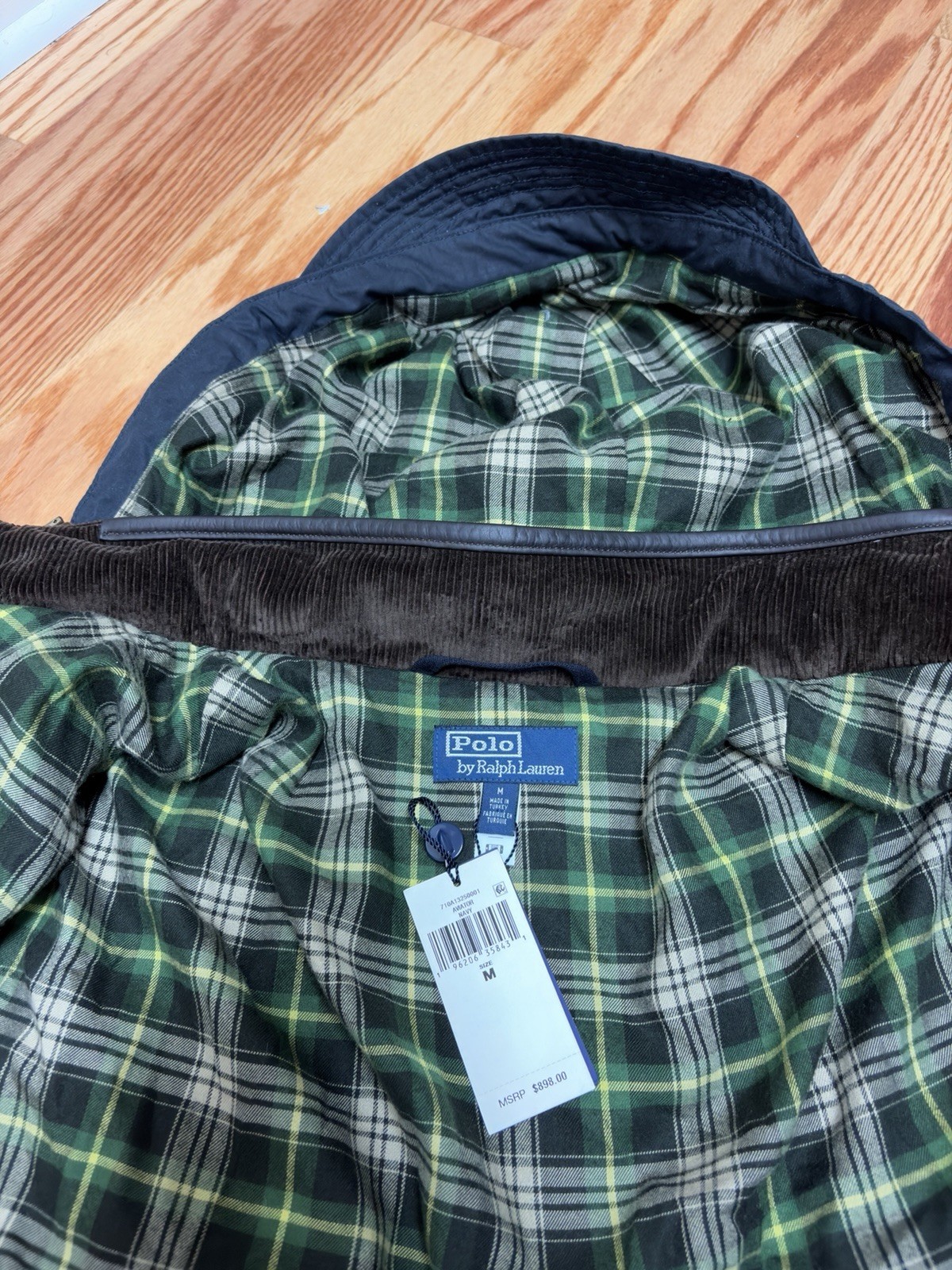 Polo Ralph Lauren British Millerain Waxed Jacket Belted Hood M NWT Game Pocket