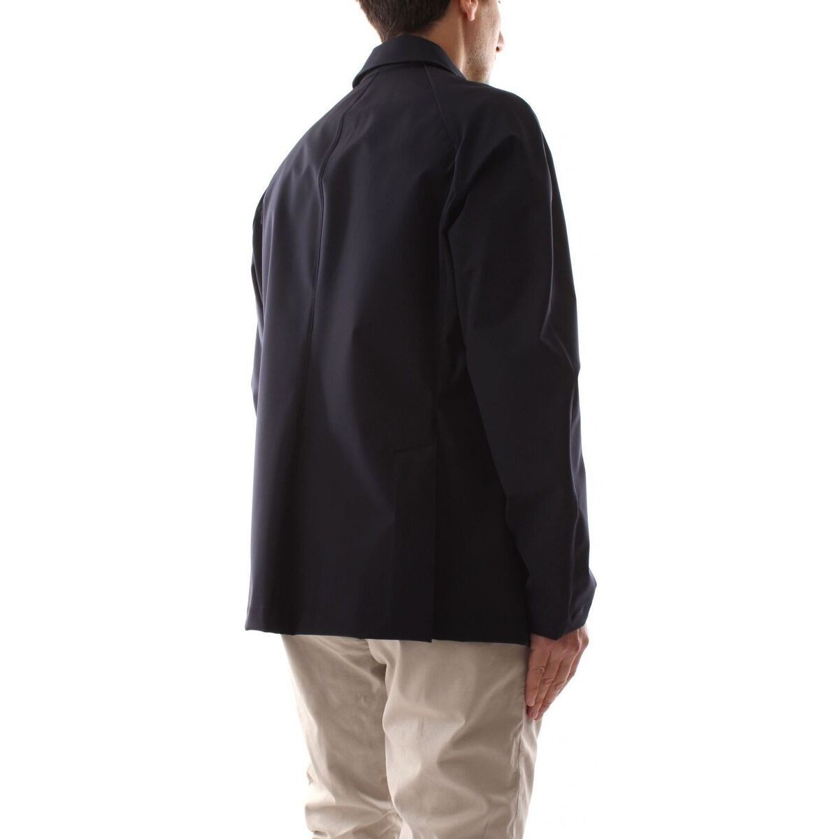 (NO CUSTOMS TAX) MONTECORE Italy dark blue nylon coat jacket Size 52 IT / XL