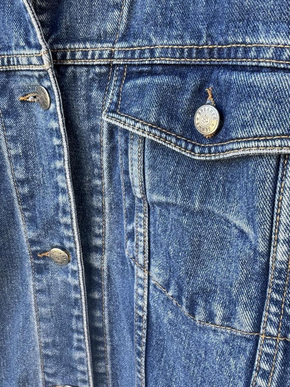 Vintage 80s 90s “Breaker Jeans” Denim Trucker Jacket Medium / Large 23.5” x 24”