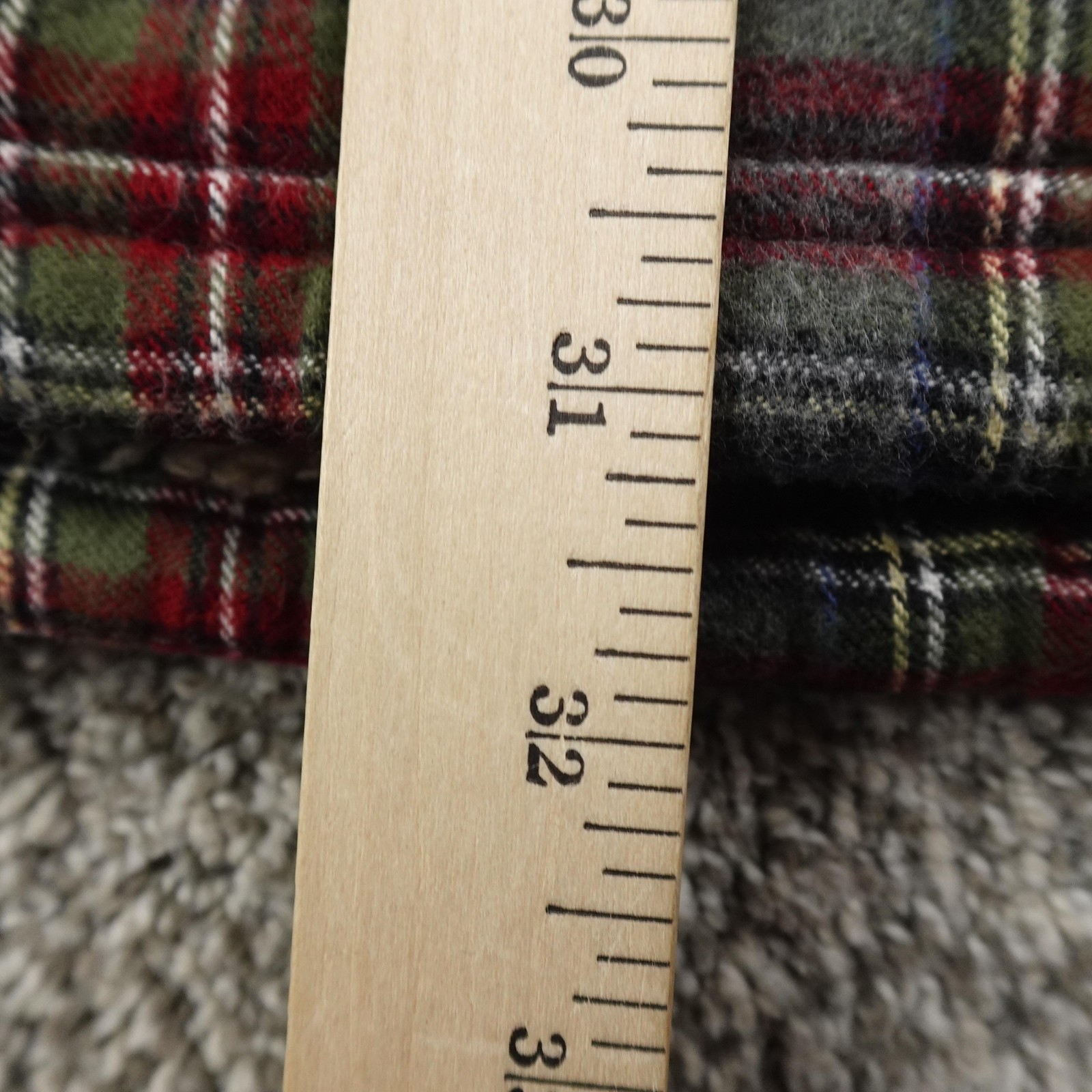 NEW LL Bean Jacket Mens XL Gray Scotch Plaid Sherpa Lined Flannel Shirt Shacket