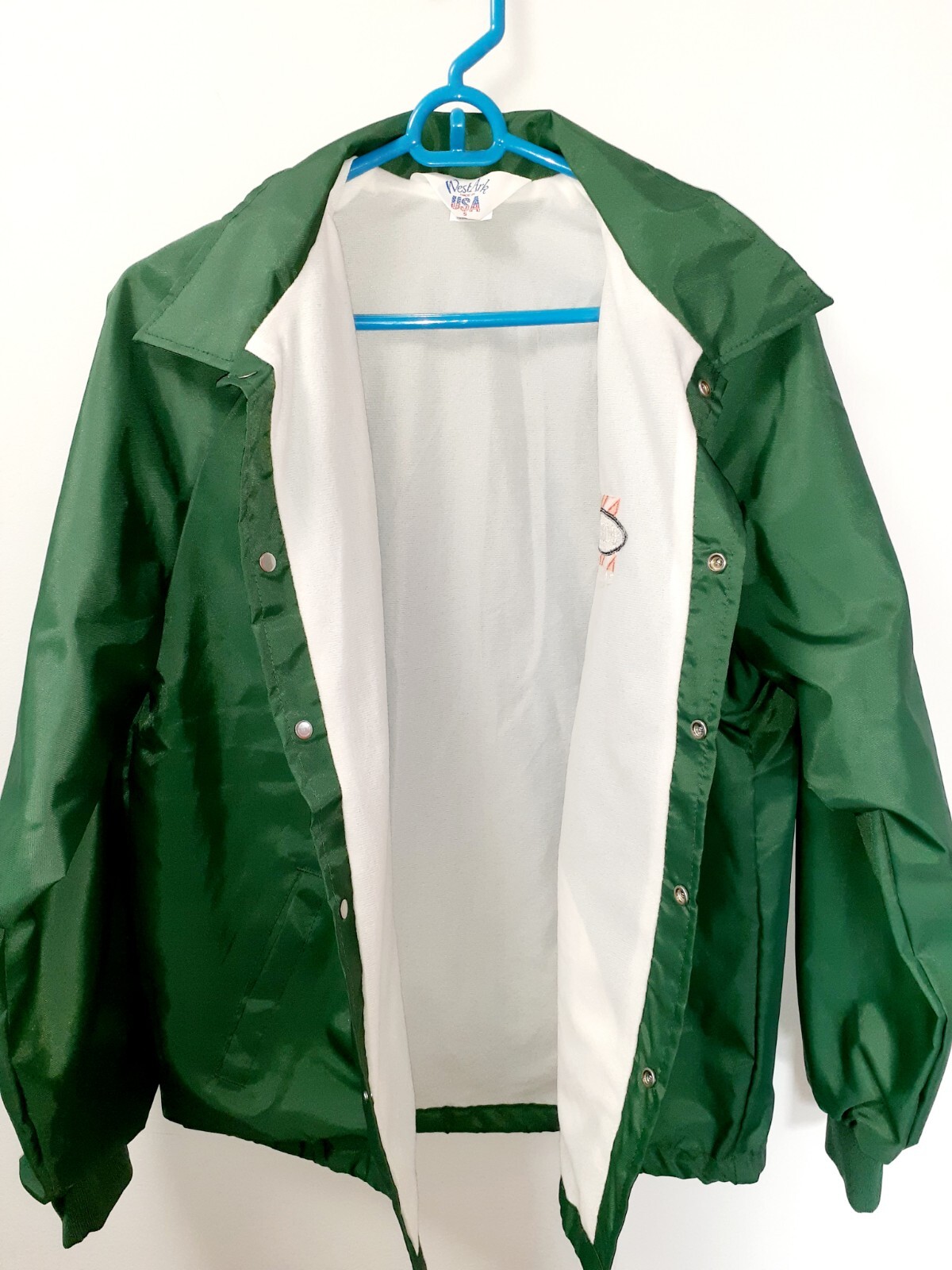 Vintage Porter Paint Button Up w/Drawstring West Ark Windbreaker Jacket Size Sm