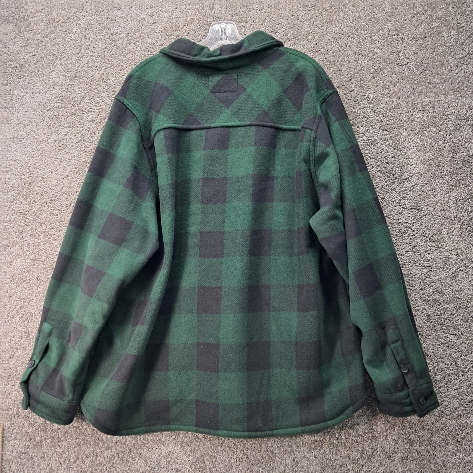Boston Traders Mens XXL Pine Plaid Fleece Sherpa Lined Shirt Jacket