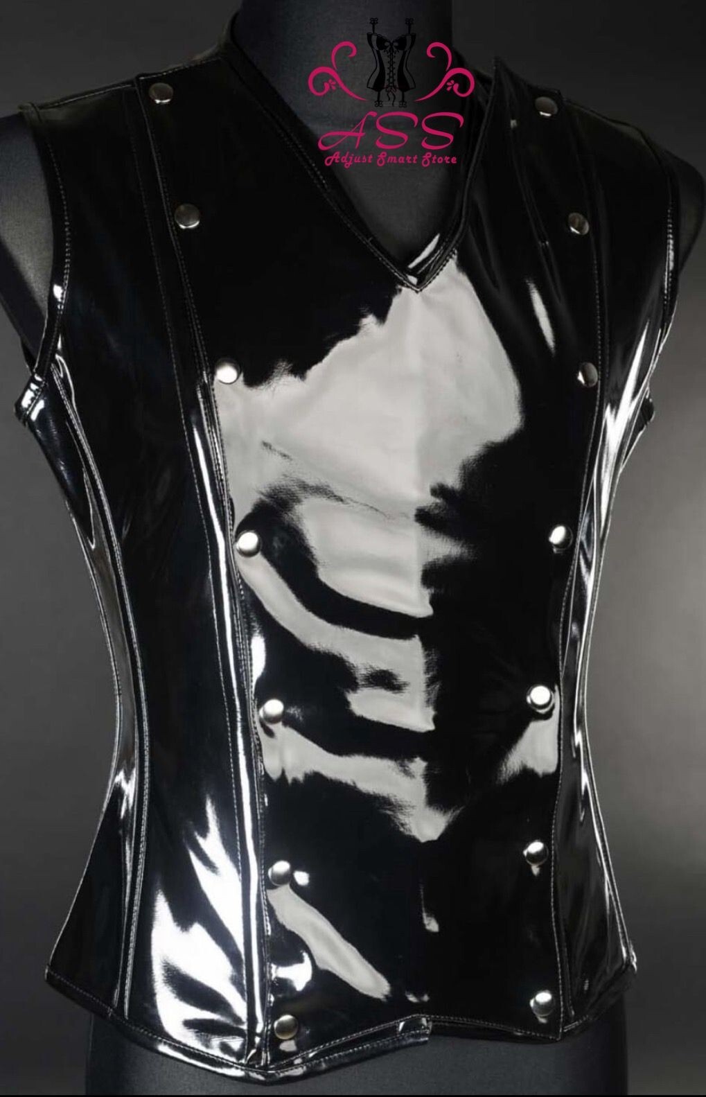 Male Corset Vest_ Waist Trainer Steel Boned Corset Vest_Party Dress_Weding Vest