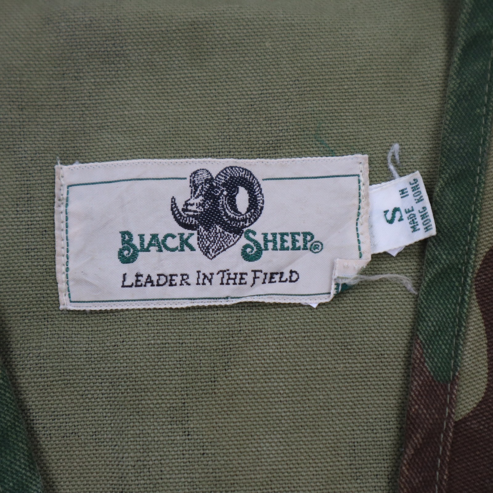 Black Sheep Hunting Vest Mens Small Camo Woodland Multi Pocket Game Bag Vtg