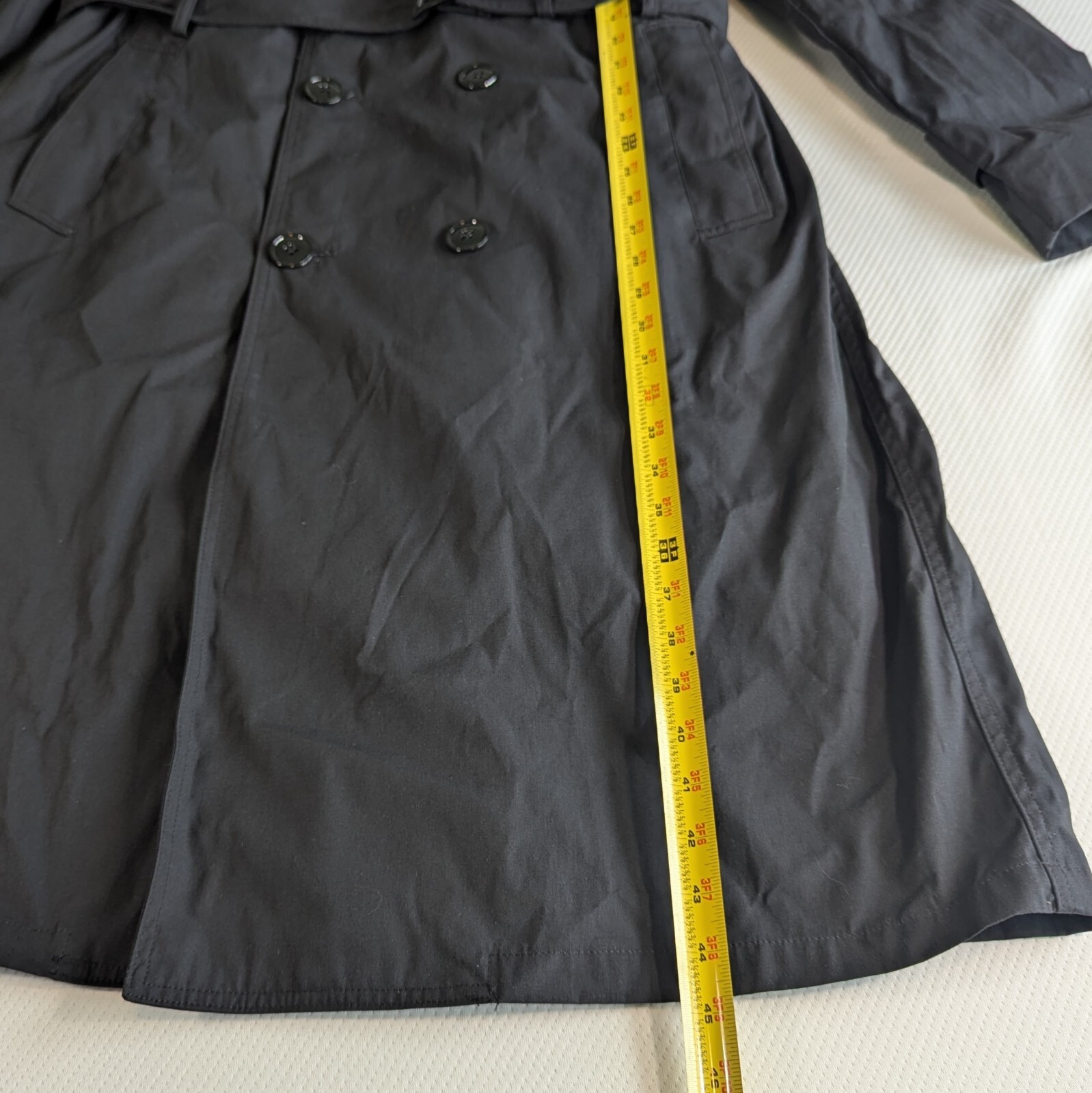GARRISON COLLECTION MEN’S ALL WEATHER TRENCH COAT BLACK 40R NWT MADE IN THE USA